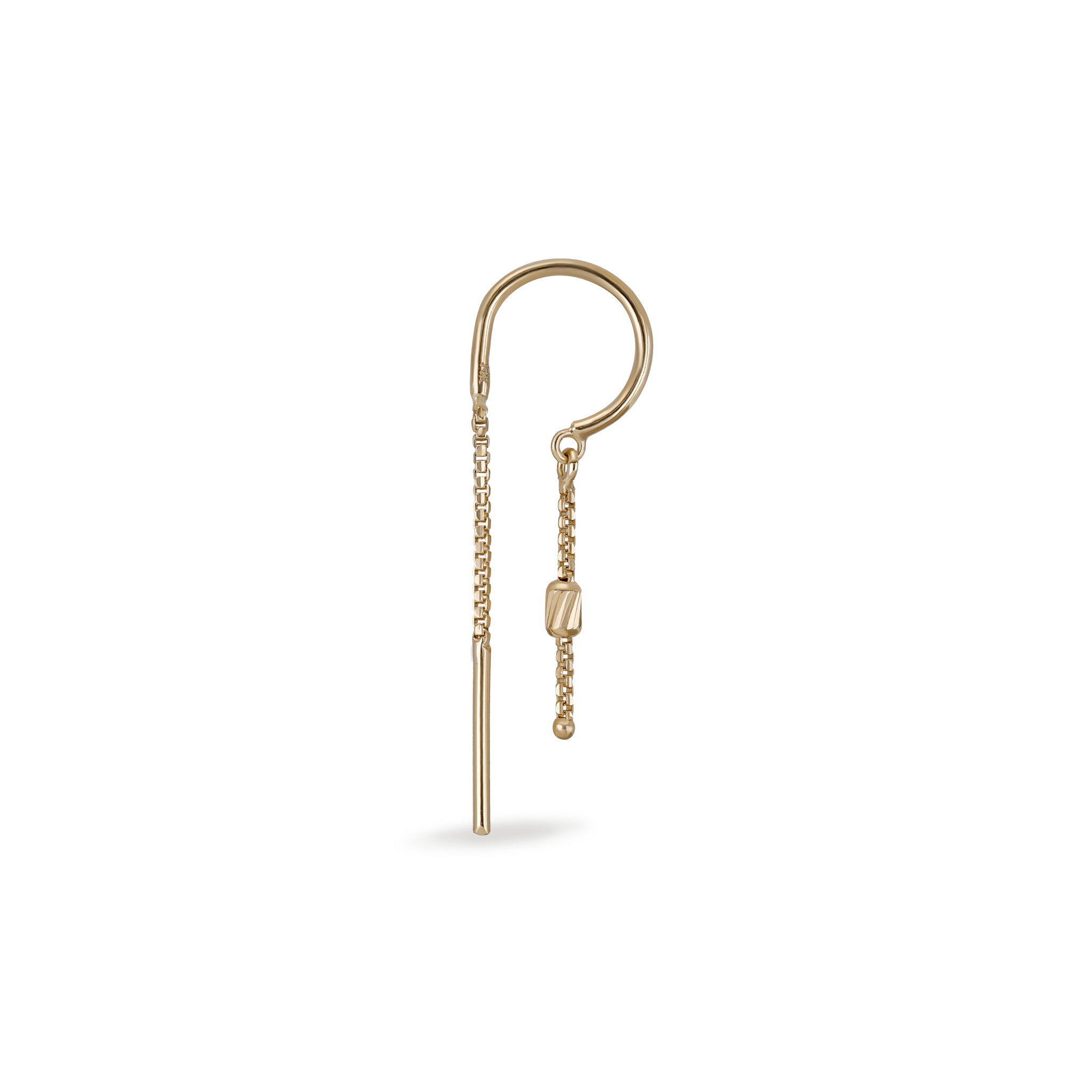 BEATTI Hoops Gold / Single Versa Chain Claw Hoop with Tiny Barrel MJH011 YG Versa Chain Claw Hoop with Tiny Barrel