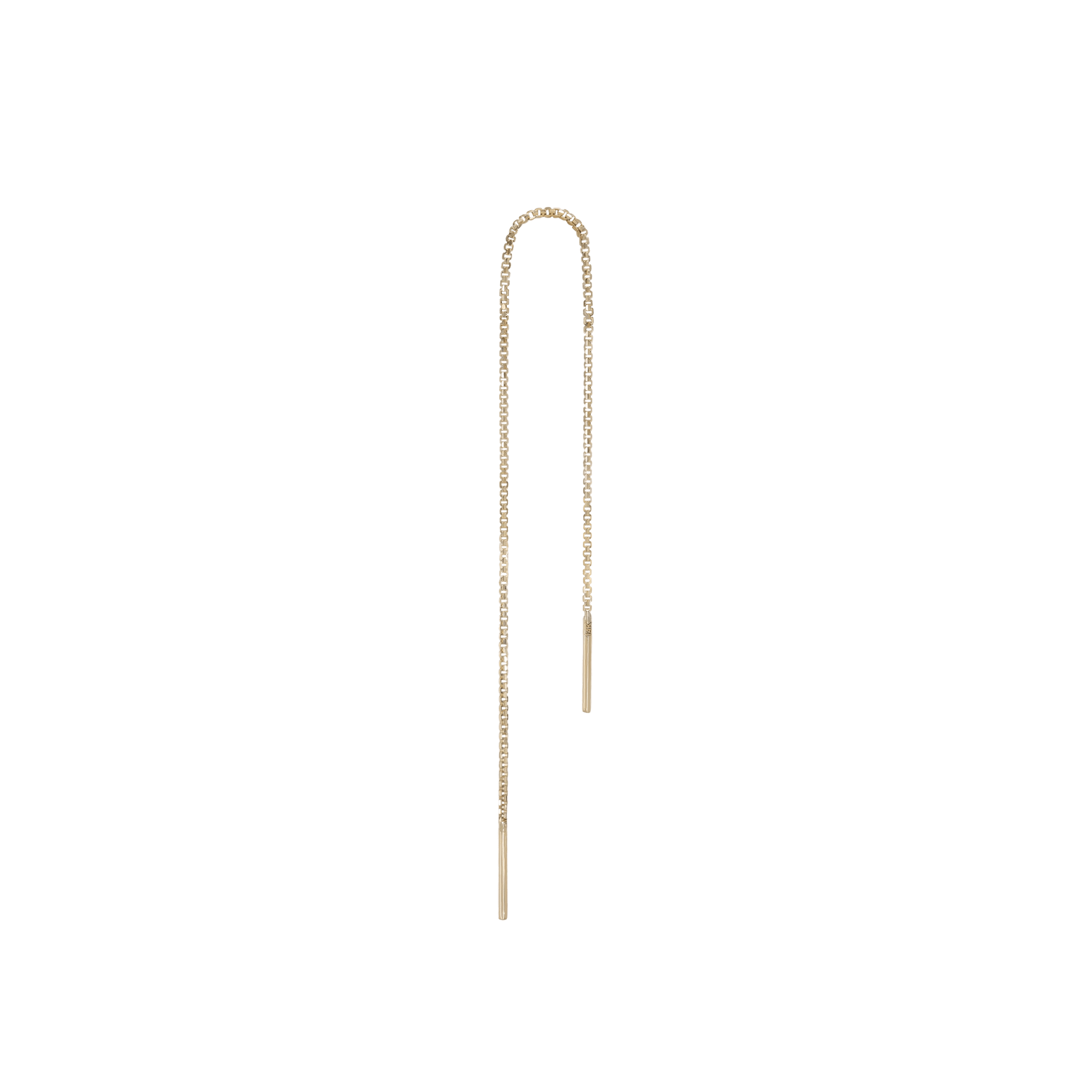 BEATTI Threaders Gold BrillCut Box Chain Long Threader MJH023 BrillCut Box Chain Long Threader