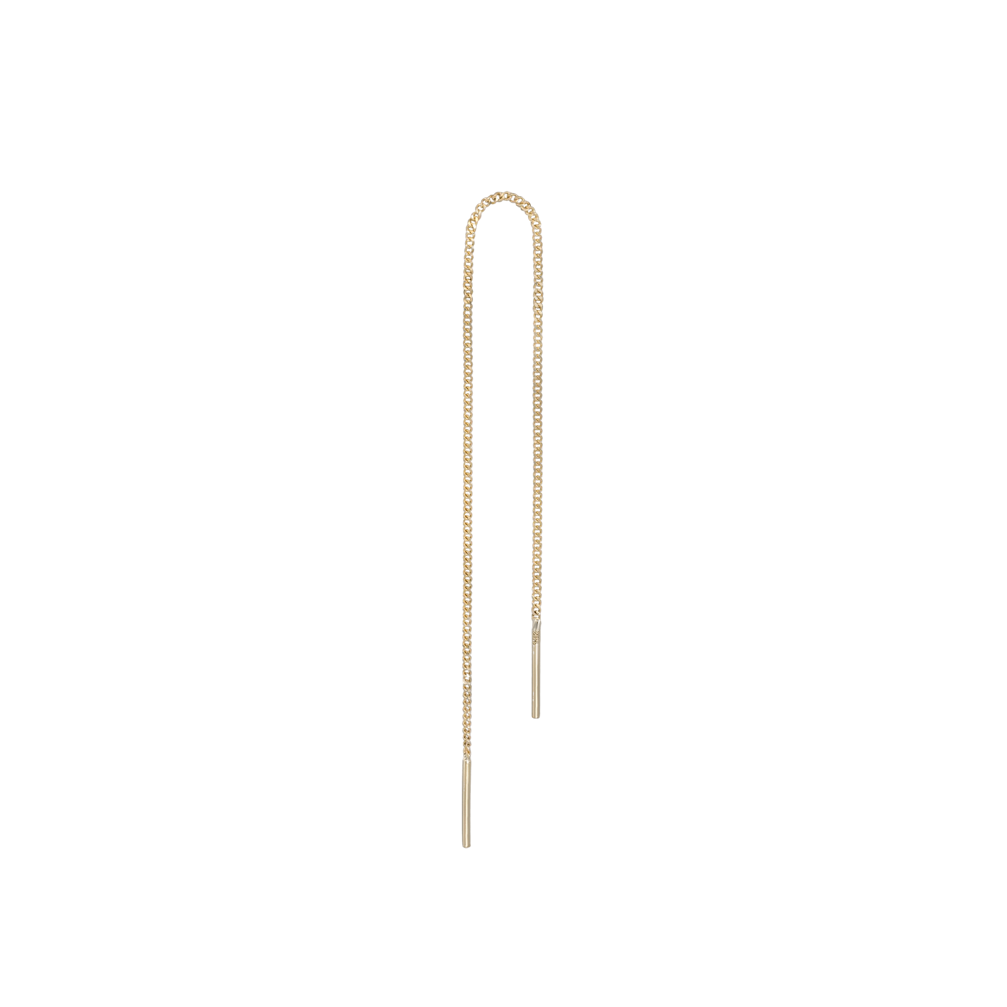 BEATTI Threaders Gold Silky Curb Chain Long Threader MJH024 Silky Curb Chain Long Threader