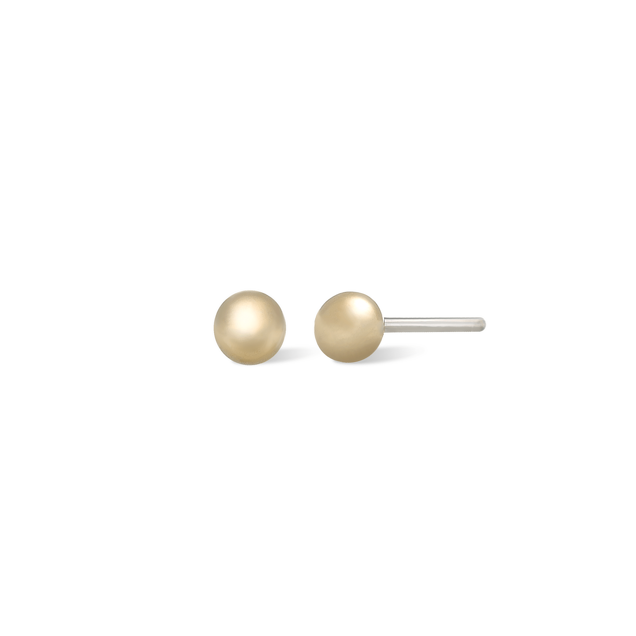 BEATTI Threadless Ends Gold / 2mm 14K Solid Gold Ball Flat Back Stud K-PJTH017 Ball 2mm 14K Solid Gold Ball Flat Back Stud