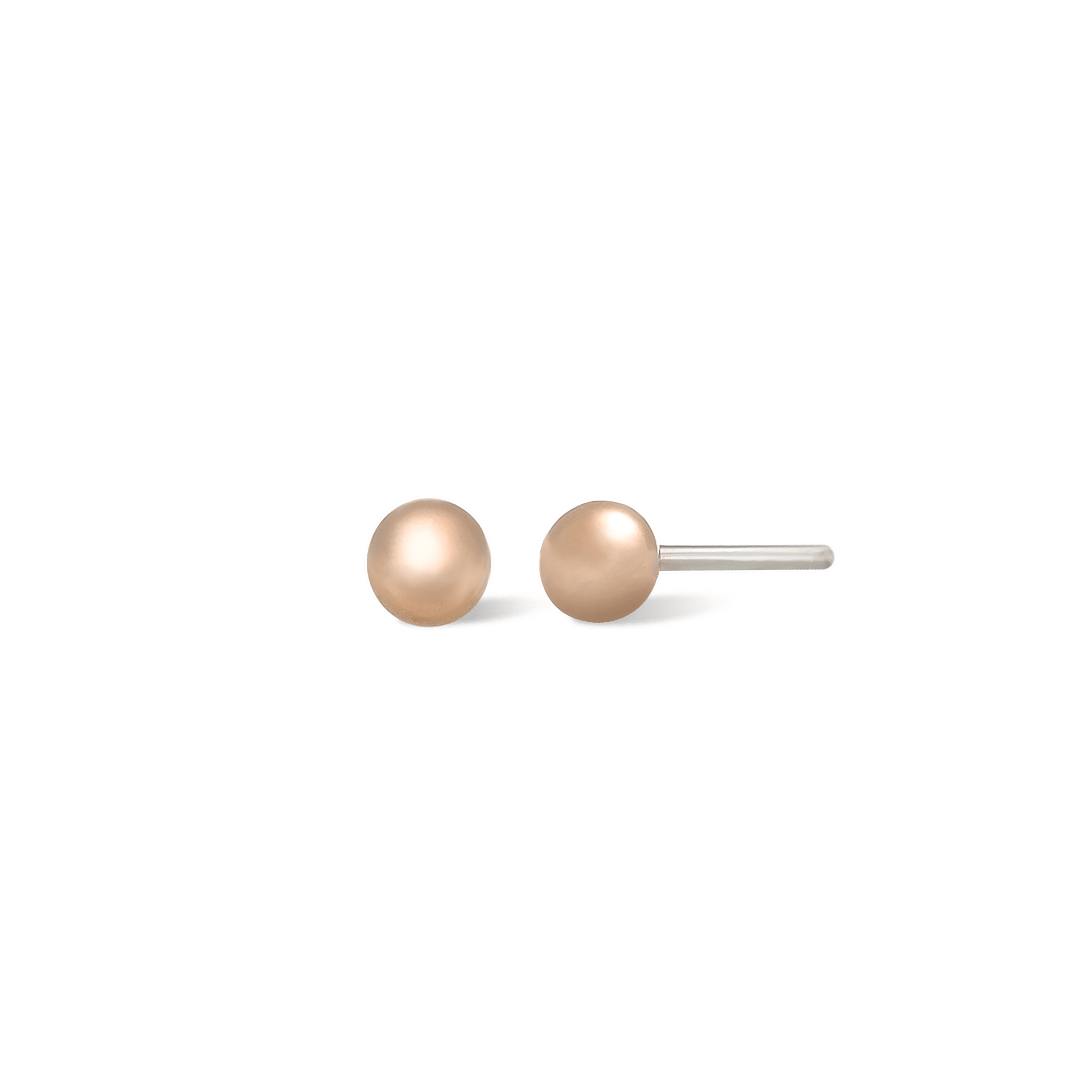 BEATTI Threadless Ends Rose Gold / 2mm 14K Solid Gold Ball Flat Back Stud K-PJTH017 Ball 2mm 14K Solid Gold Ball Flat Back Stud