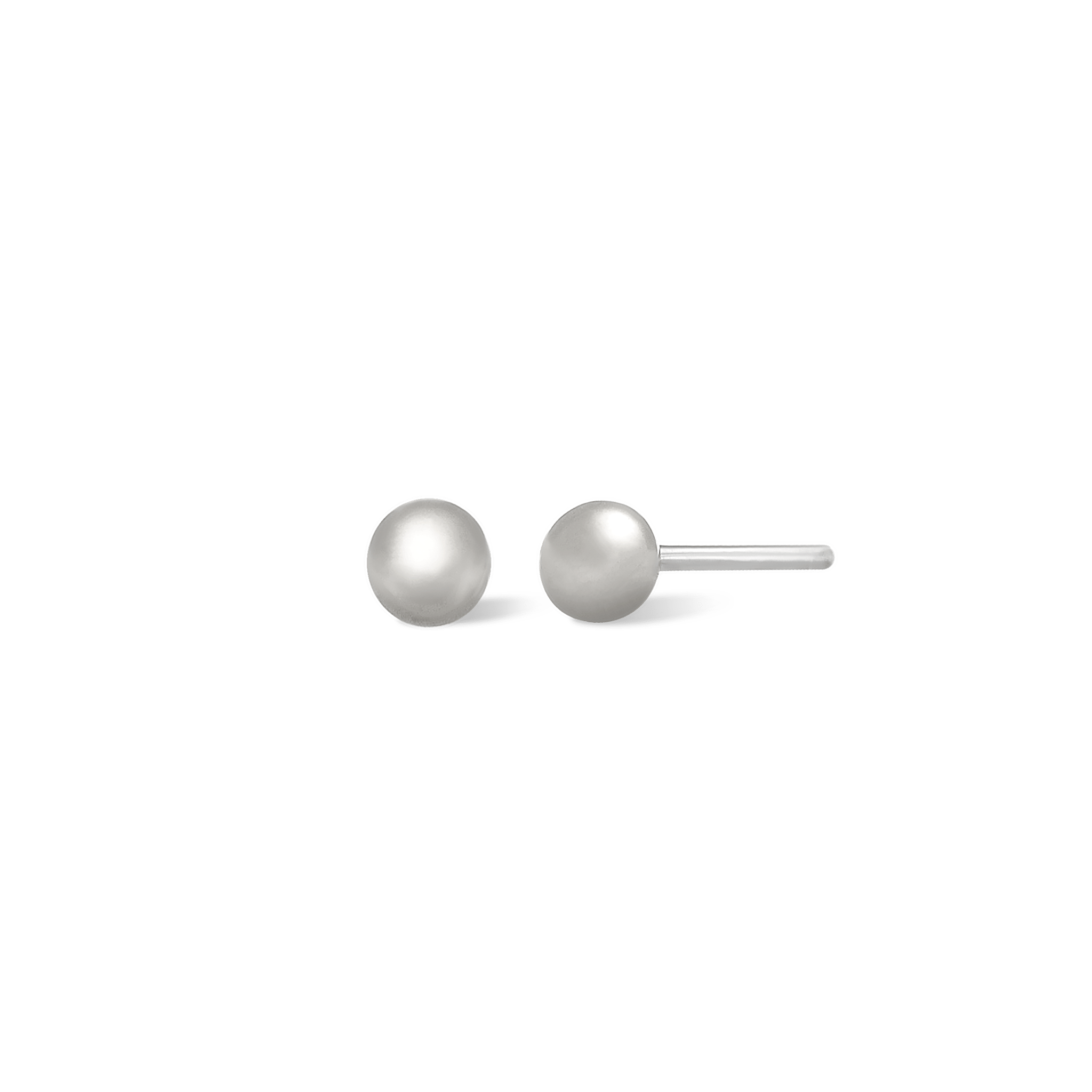 BEATTI Threadless Ends White Gold / 2mm 14K Solid Gold Ball Flat Back Stud K-PJTH017 Ball 2mm 14K Solid Gold Ball Flat Back Stud