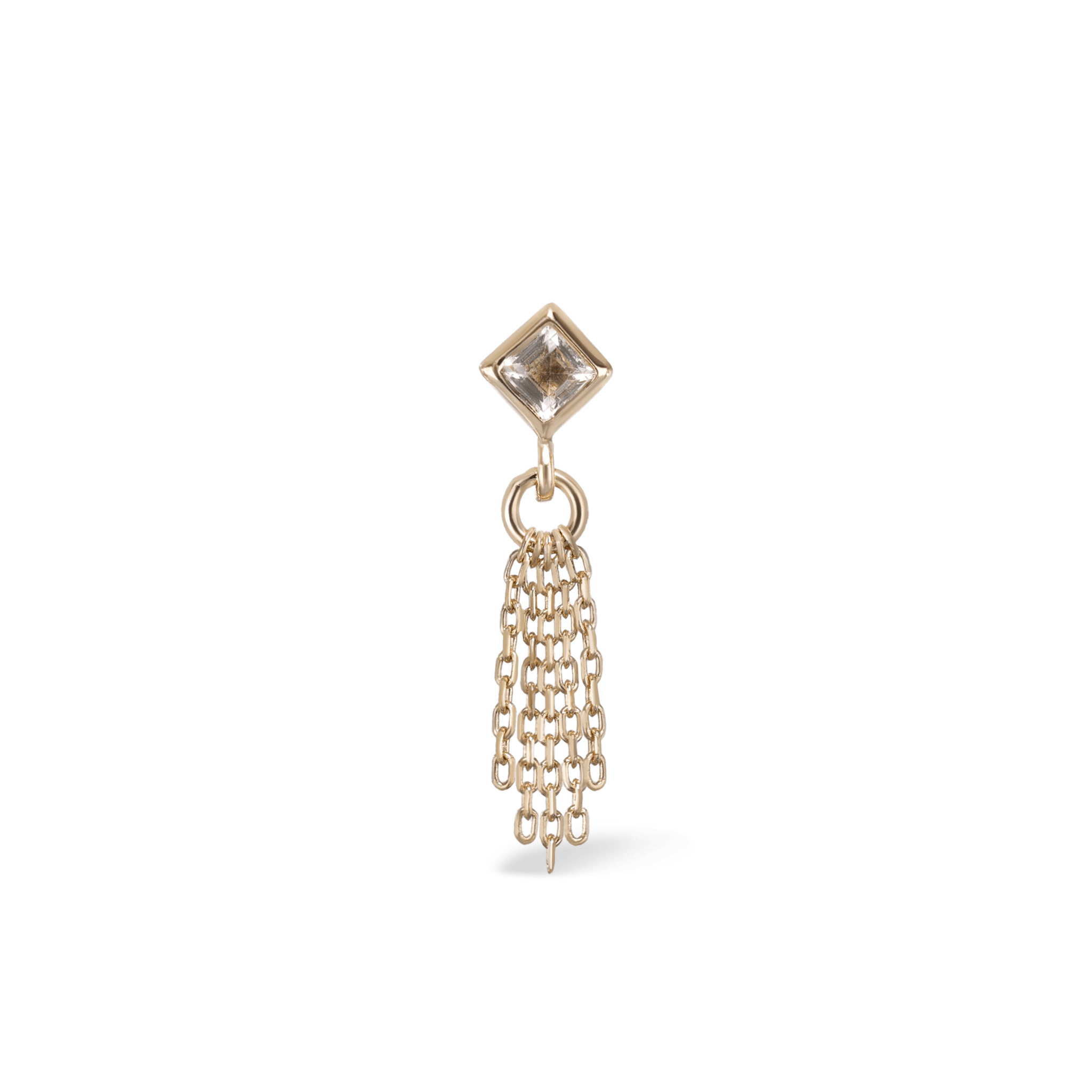 BEATTI Threadless Ends Gold / White Topaz BTEG041A-TW BTEG041A-TW BTEG041A-TW
