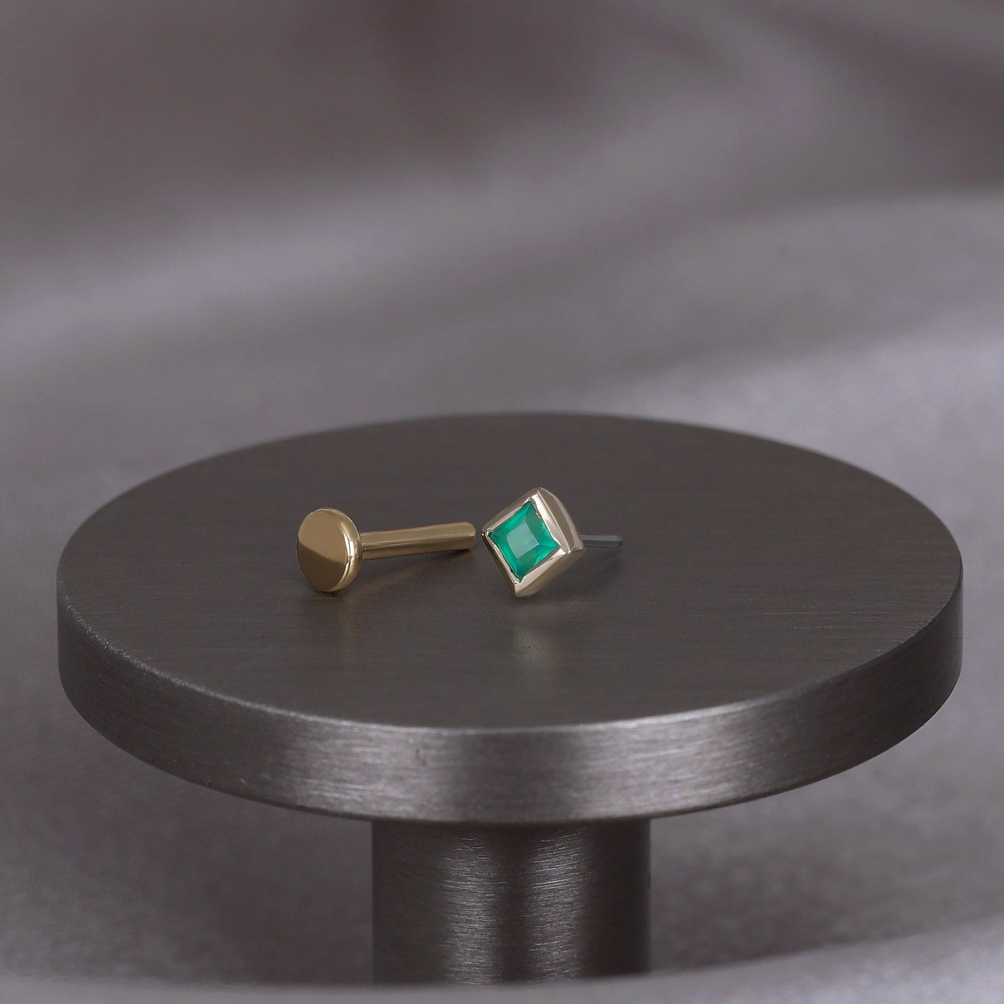 Dora • Tiny Gemstone Flat Back Earring