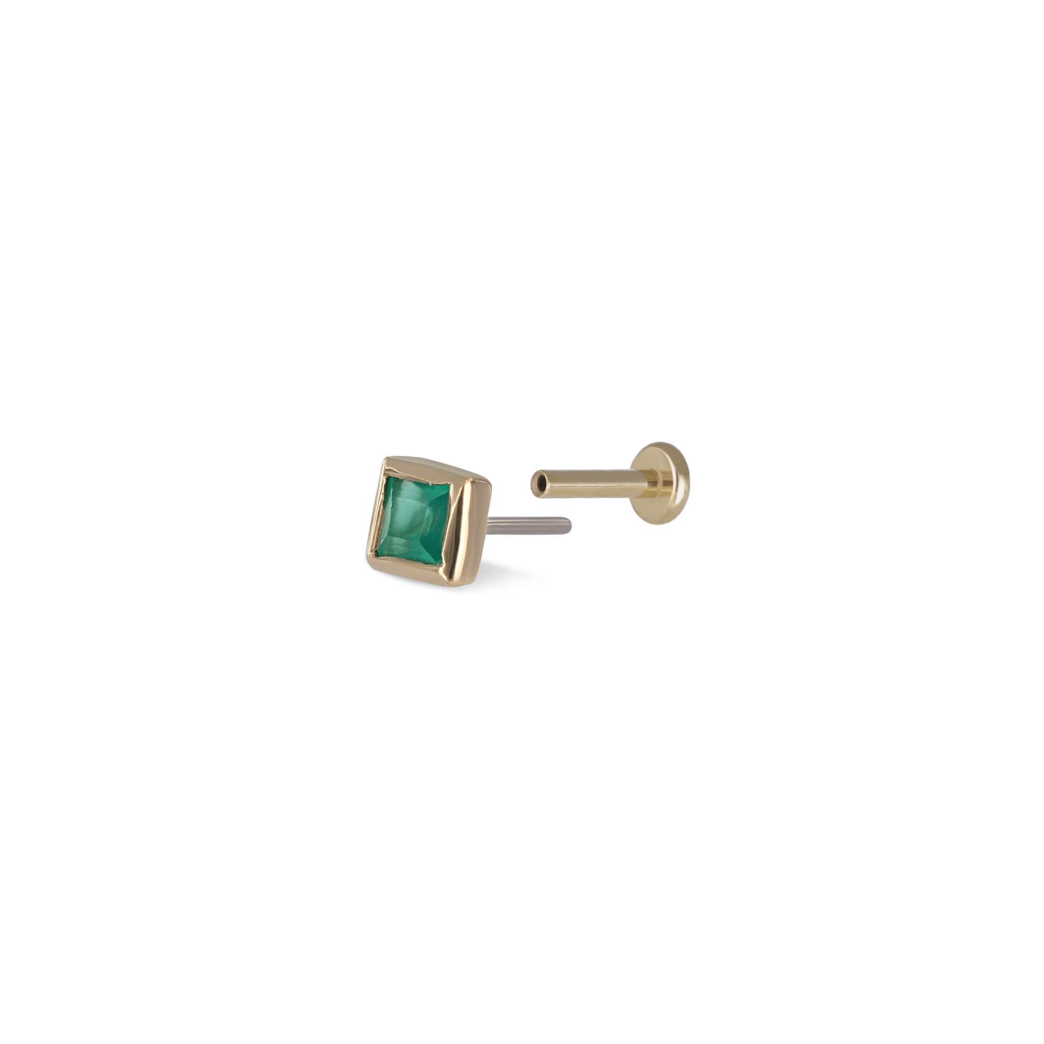 Dora • Tiny Gemstone Flat Back Earring
