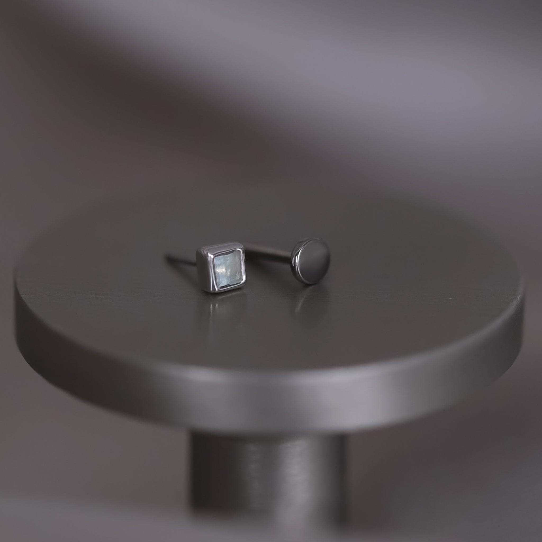 Dora • Tiny Gemstone Flat Back Earring