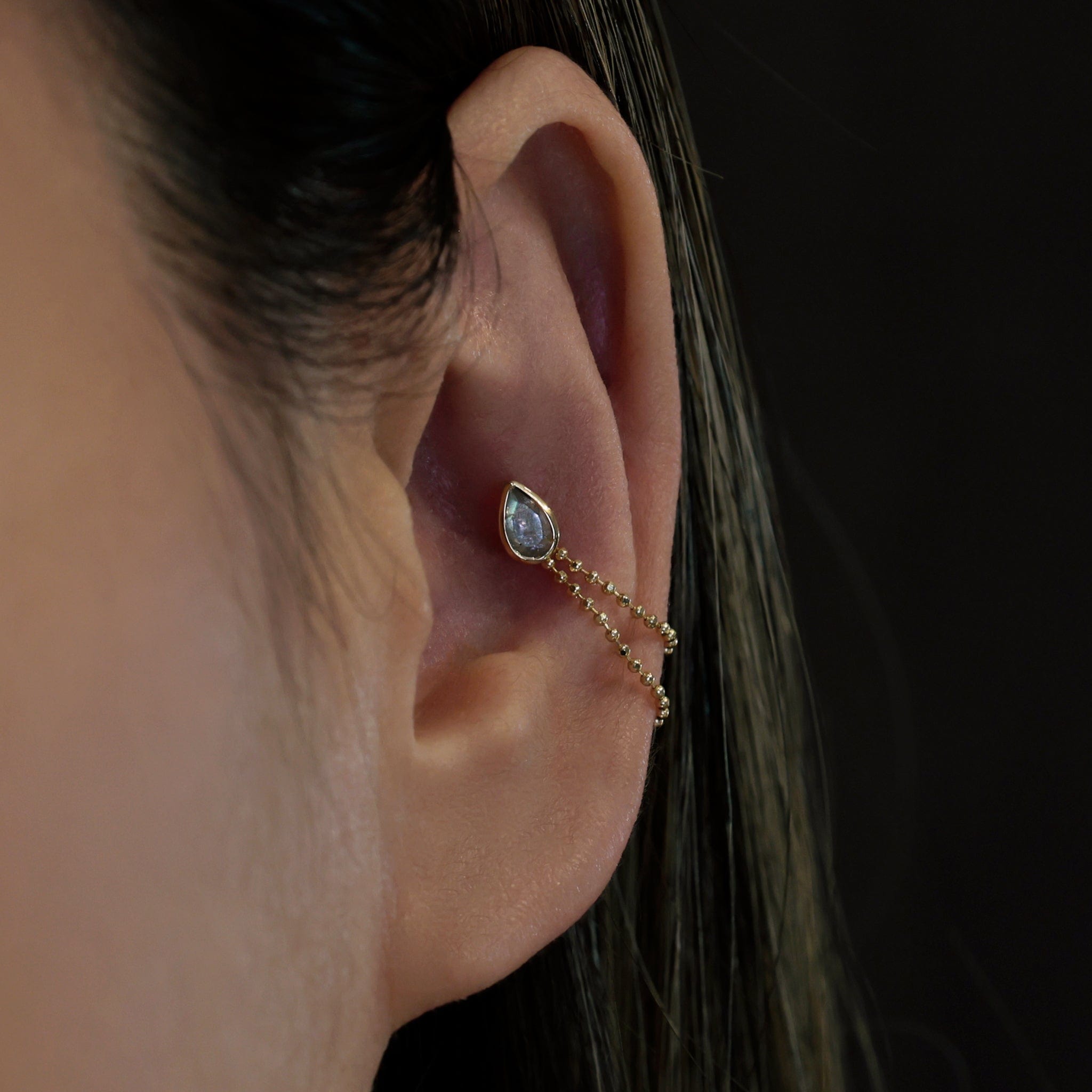 BEATTI Threadless Ends Jade • Labardorite Threadless Ends Jade • Labradorite Threadless Ends