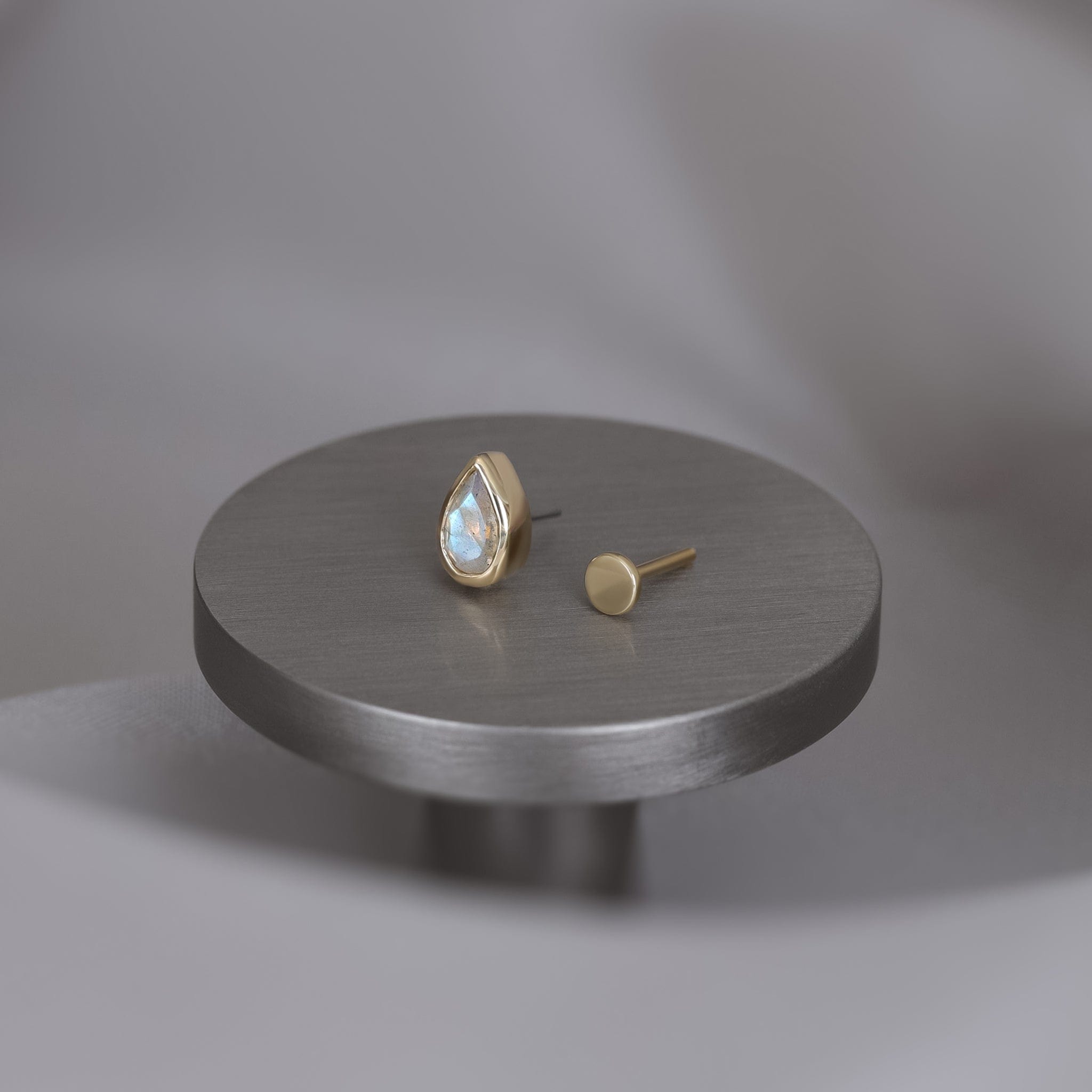 BEATTI Threadless Ends Jade • Labardorite Threadless Ends Jade • Labradorite Threadless Ends