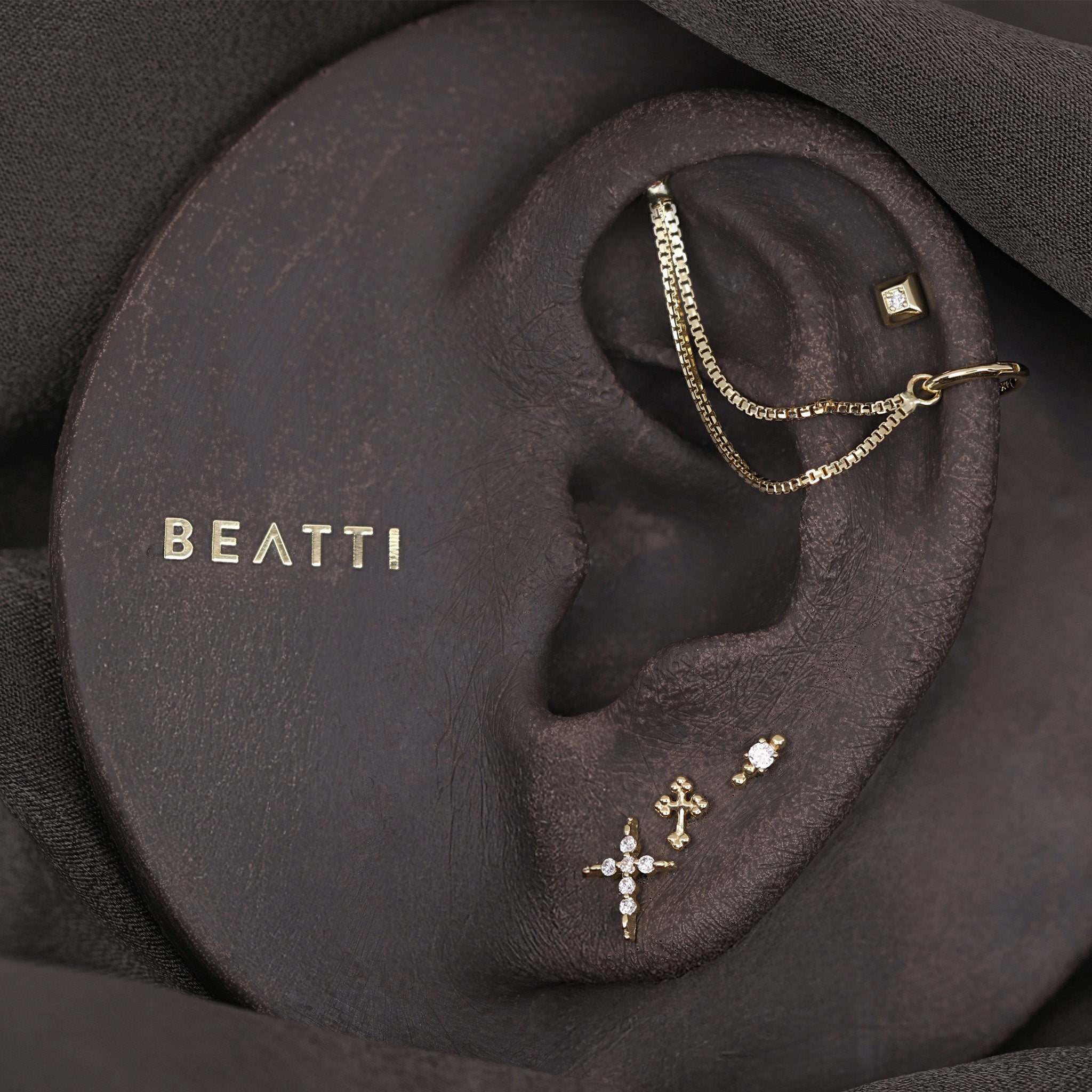 Mirco Bead Drop CZ Flat Back Stud