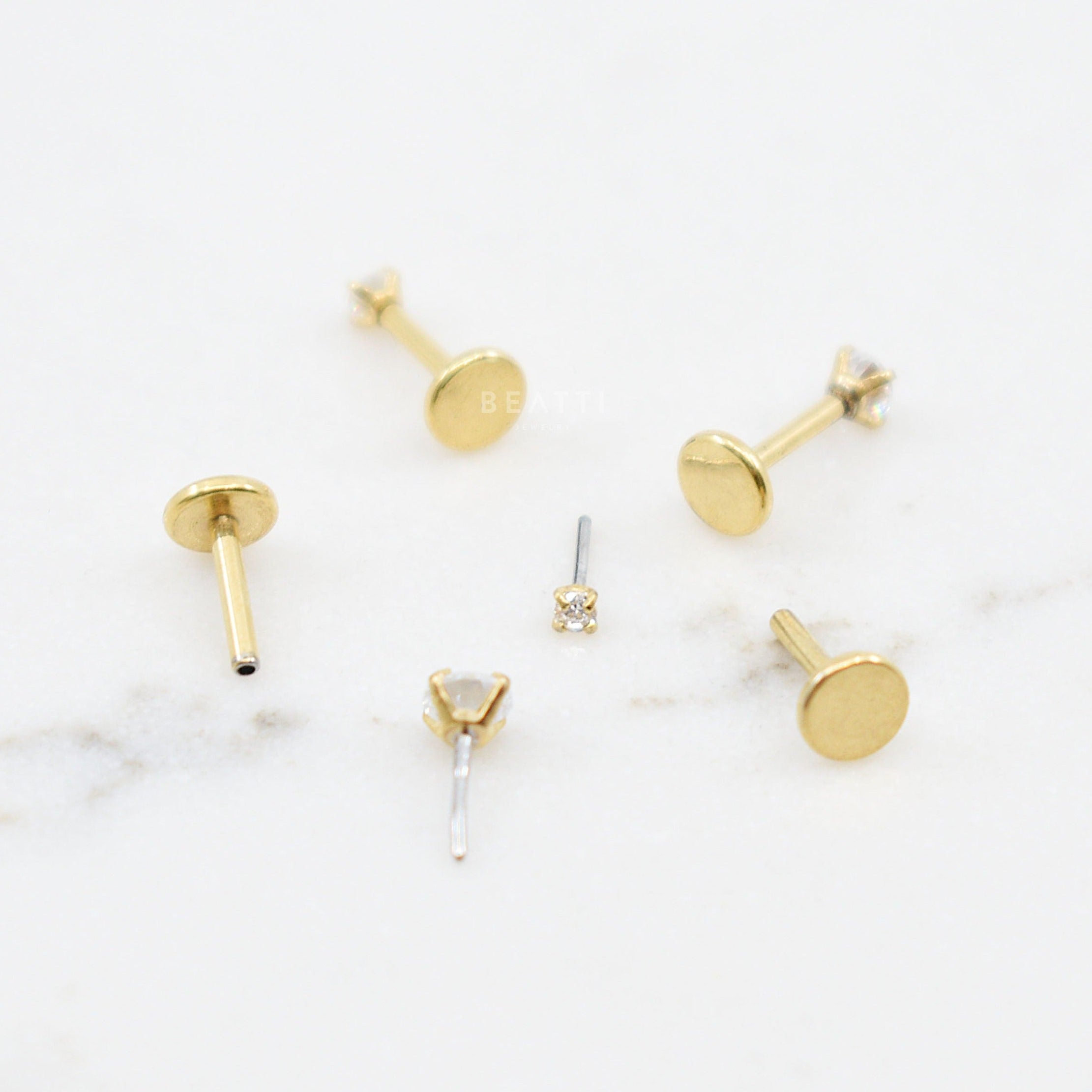 Tiny nose studs on sale titanium