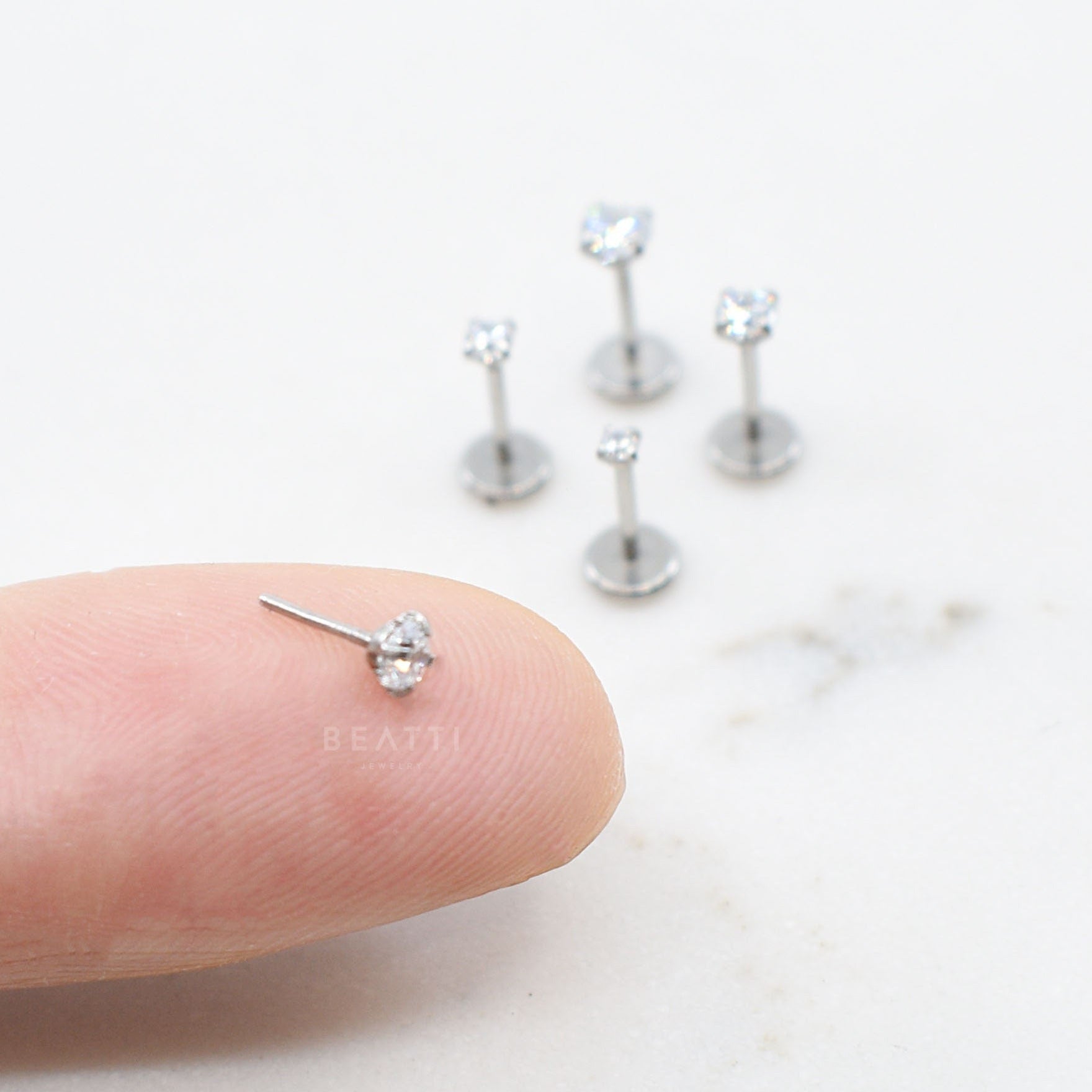 20G Tiny Diamond Nose Studs 1.5mm/2mm/2.5mm/3mm CZ Nose 