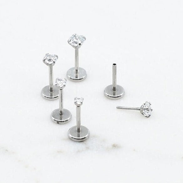 16G 18G 20G Tiny Threadless Push Pin Labret Stud